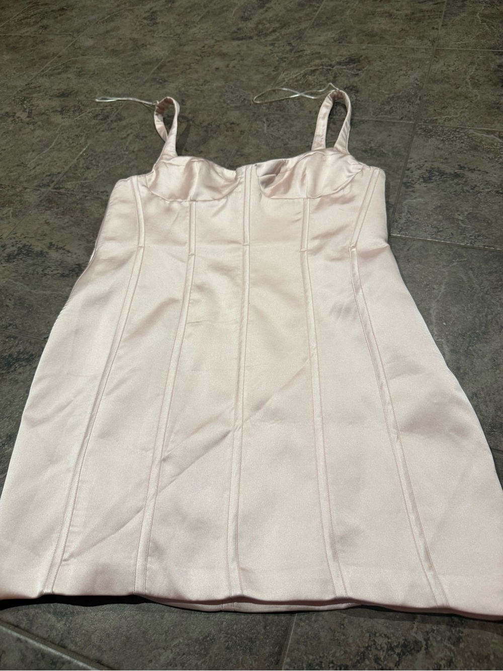 🥦Zara Pale Pink Satin Mini Dress